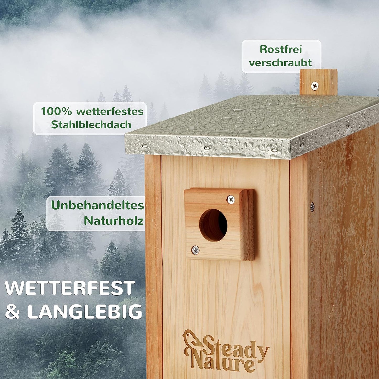 Nistkasten für Blau- und Kohlmeisen, Nistkasten für Blau- und Kohlmeisen