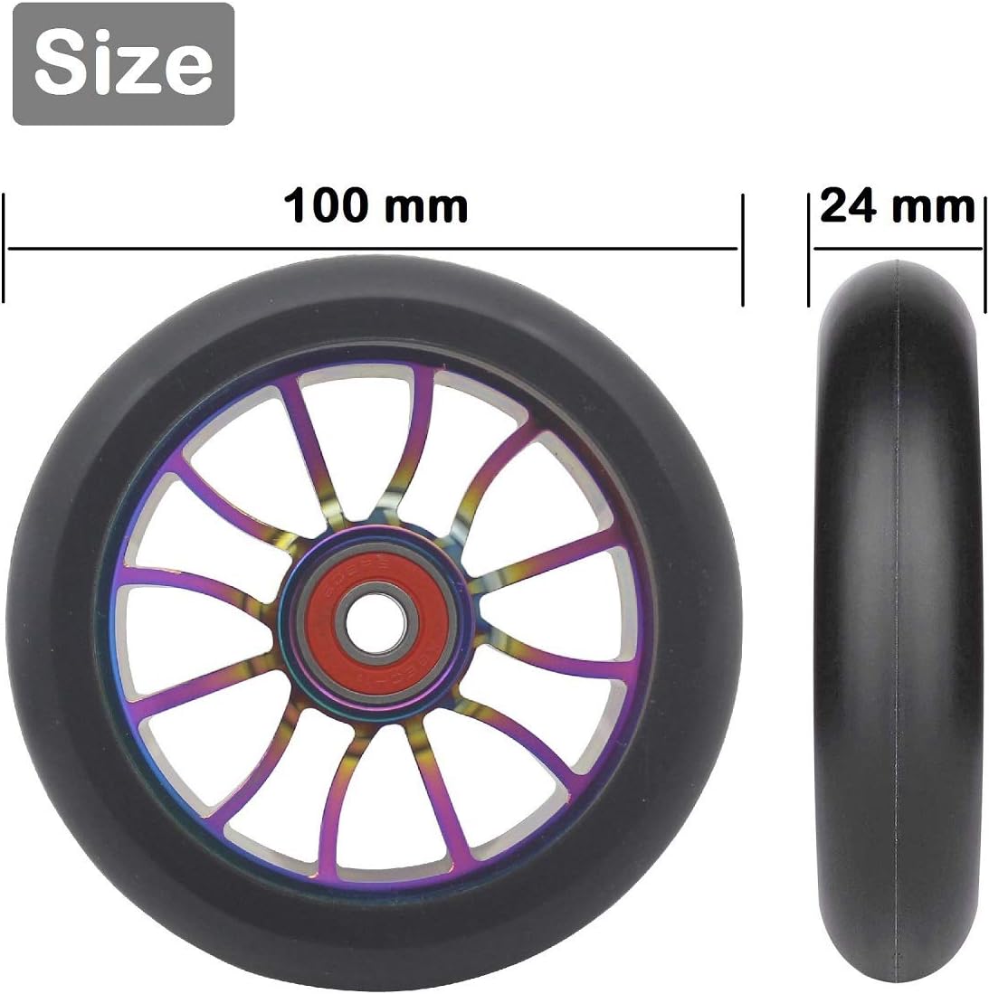 Scooter-Ersatzräder, Bunt-Schwarz