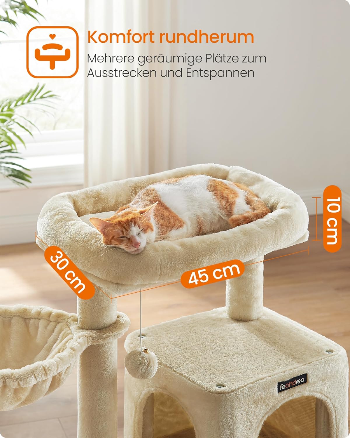 Kratzbaum PCT51M mit Plattform und Höhle, beige