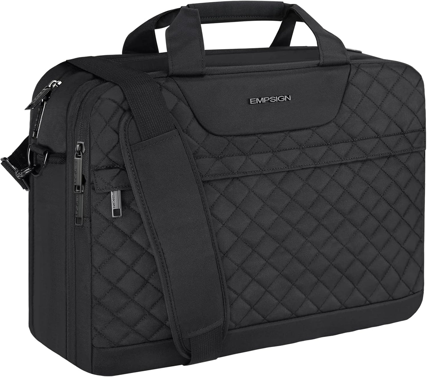 Business Laptoptasche, Gestepptes Schwarz