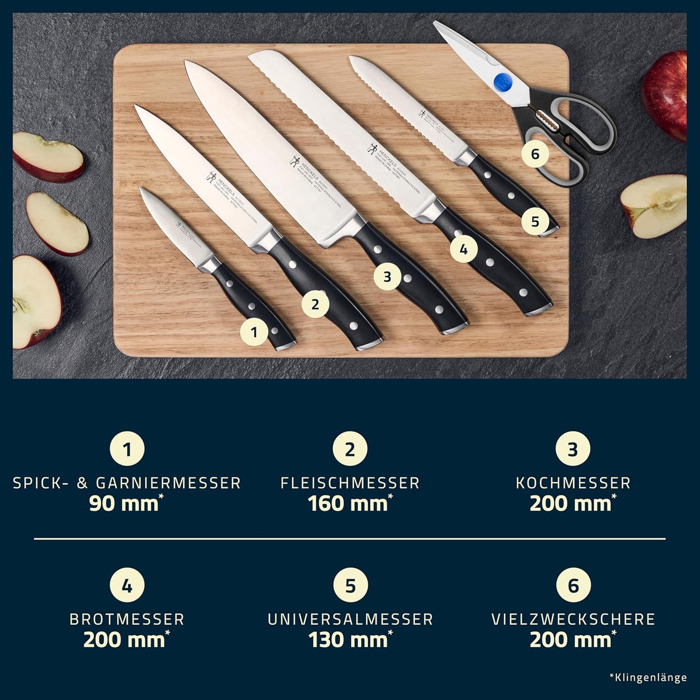 Accent Messerblockset mit Schere