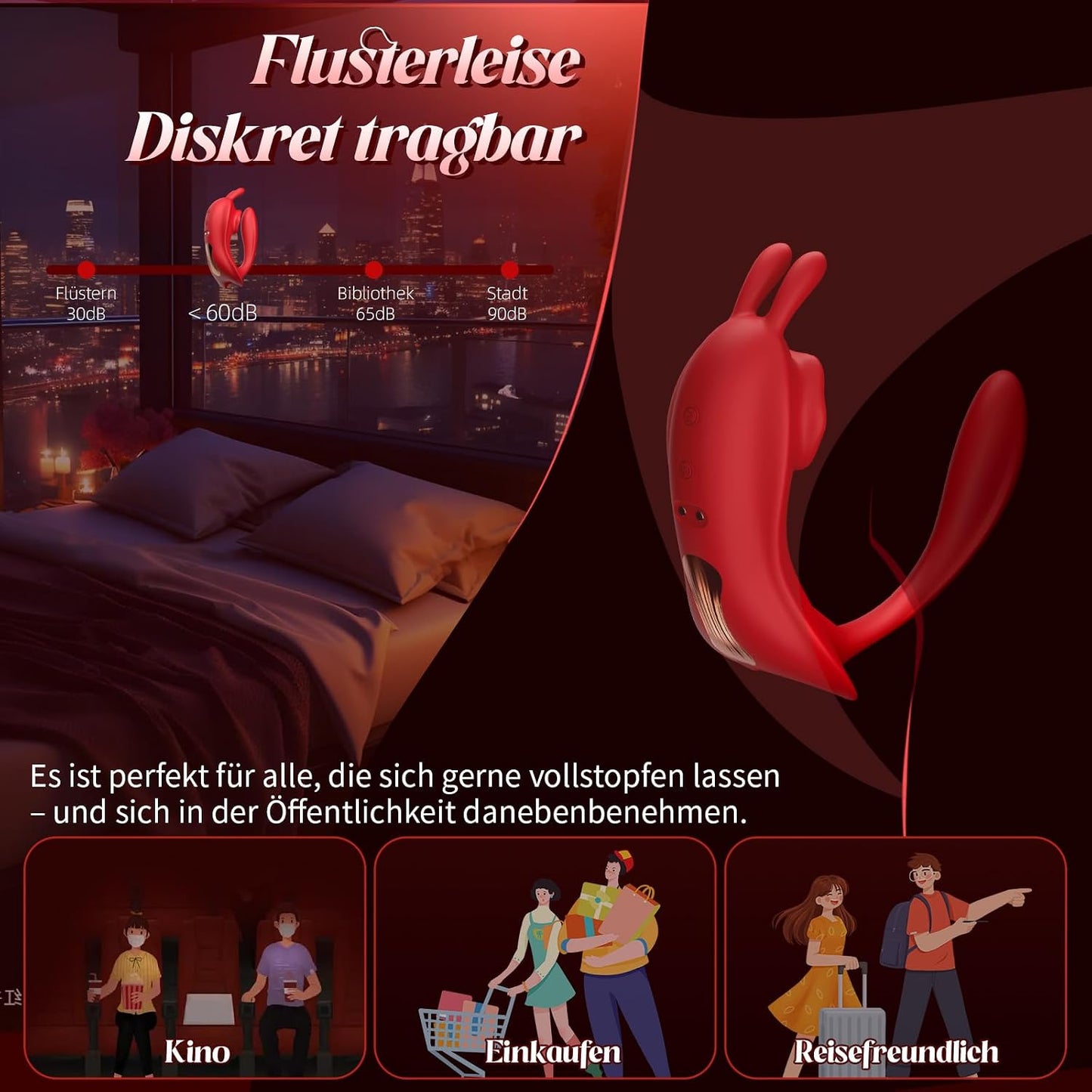Vibratorenset mit App und Fernbedienung
