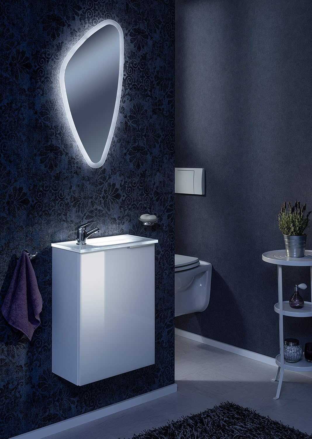 LED Spiegel mit umlaufender Beleuchtung (40x75 cm), 40 x 76 cm Organic - LED