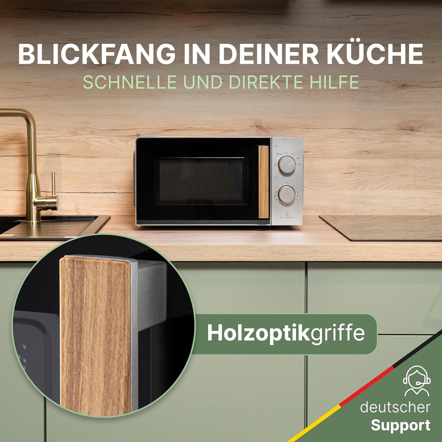 Mikrowelle mit Timer und Kindersicherung