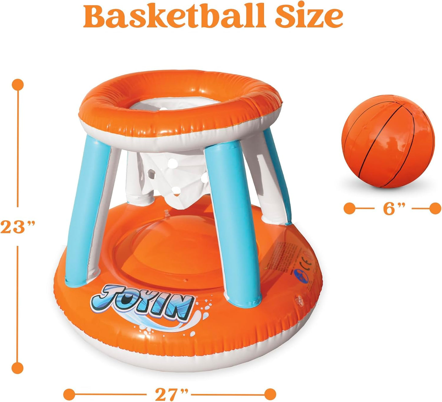 Aufblasbares Volleyball & Basketball Set, Orange