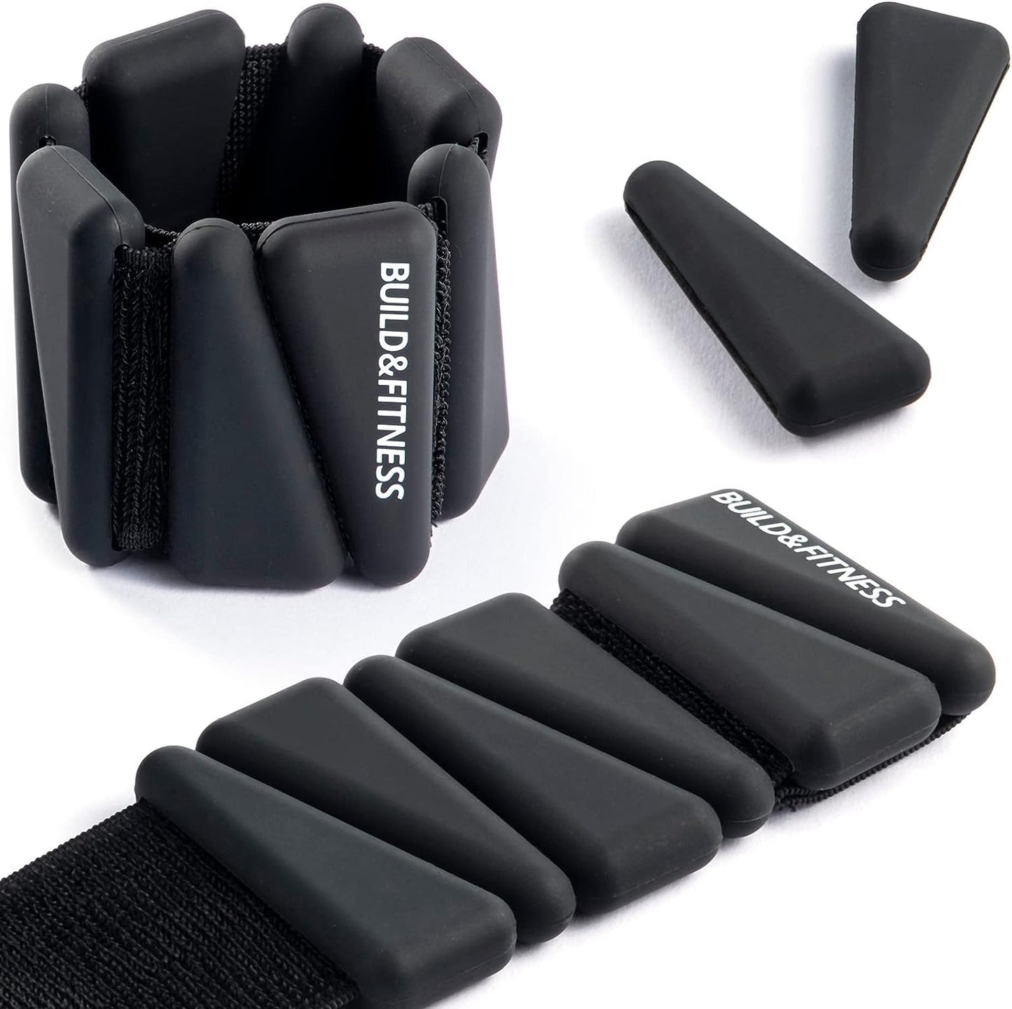 Gewichte-Set für Handgelenk & Knöchel, Schwarz 2 kg (2 * 1 kg)
