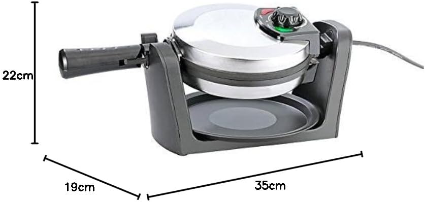 Drehbares Waffeleisen für Belgische Waffeln, Silber