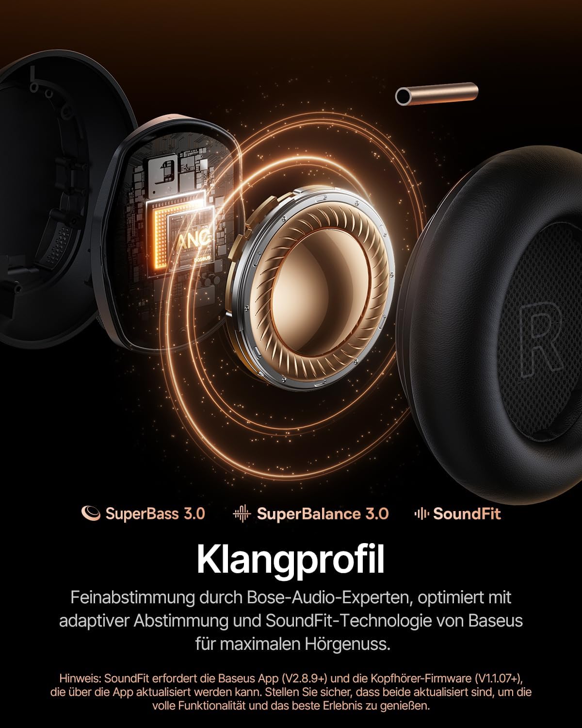 Inspire XH1 Over-Ear Kopfhörer, Kosmisches Schwarz