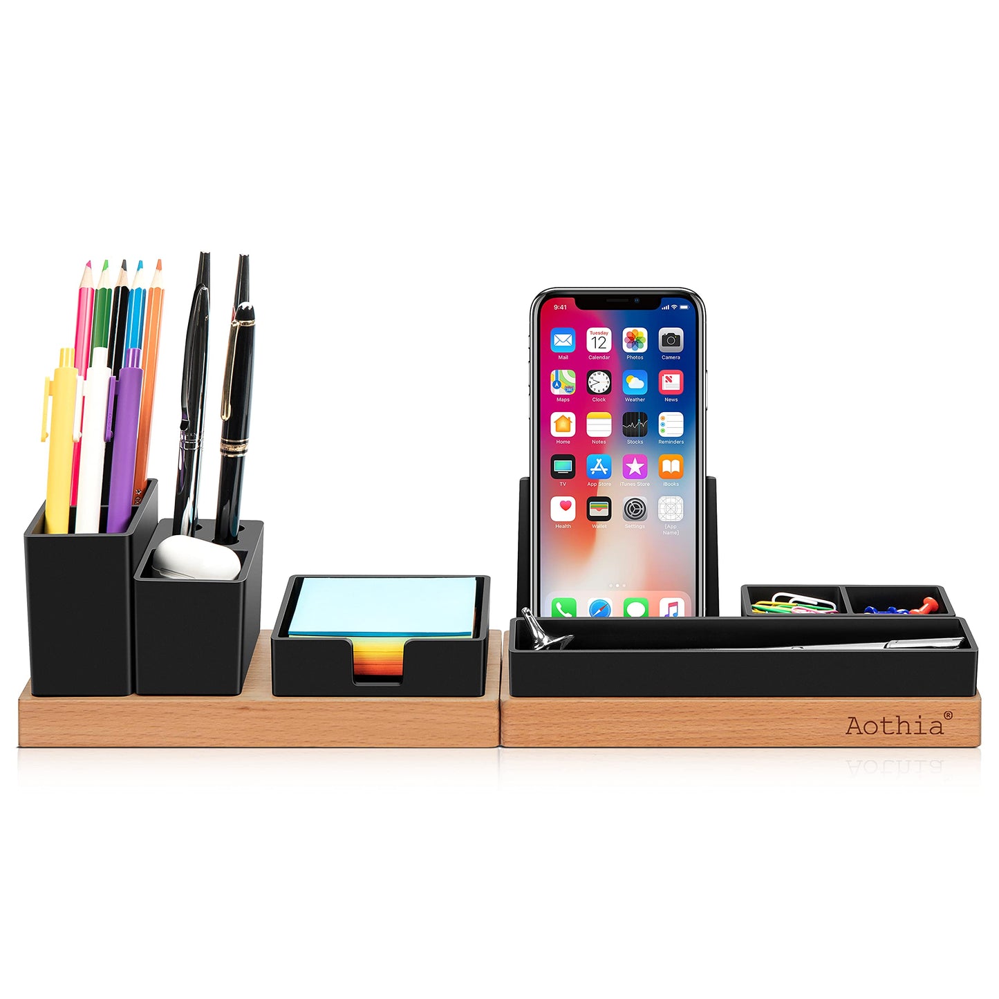 Verstellbarer Tischorganizer, Schwarz
