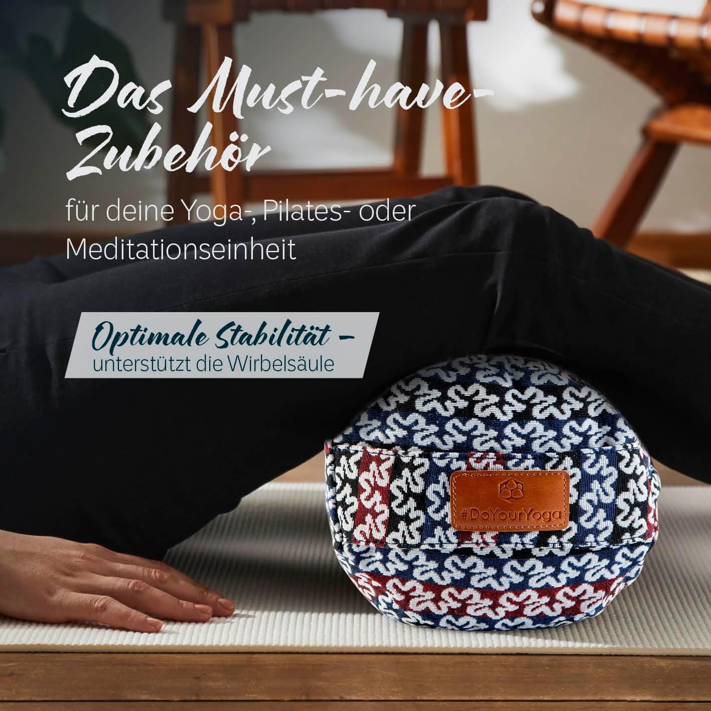 Yoga-Bolster Tarik Buchweizen, Mehrfarbig, Buchweizenschalen Mehrfarbig