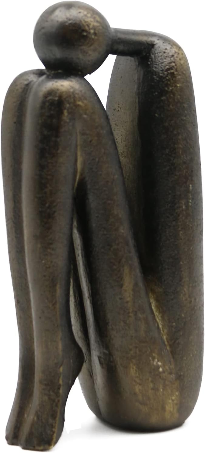 Dekorative Thinker-Buchstützen, Bronze