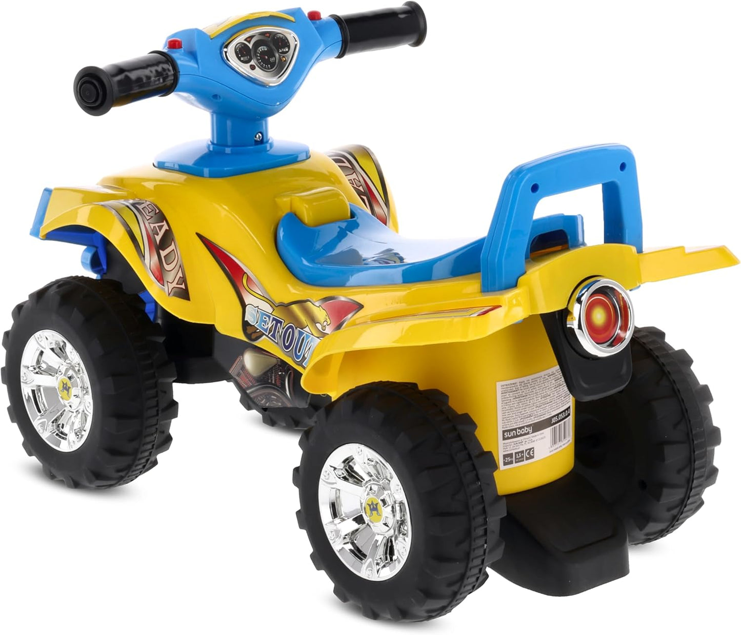 Quad Rutschauto für Kleinkinder ab 1 Jahr, Gelb
