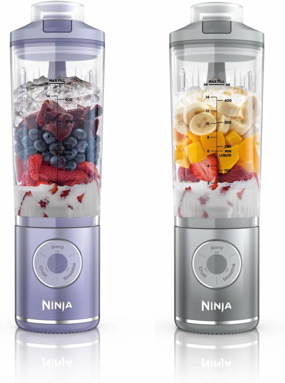Bundle mit tragbaren Mini-Standmixer, Lavendel/Silber