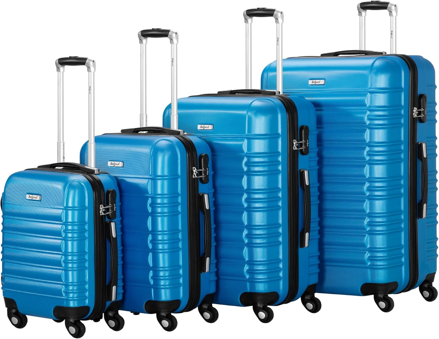 4-tlg. Hartschalenkoffer Set, Blau