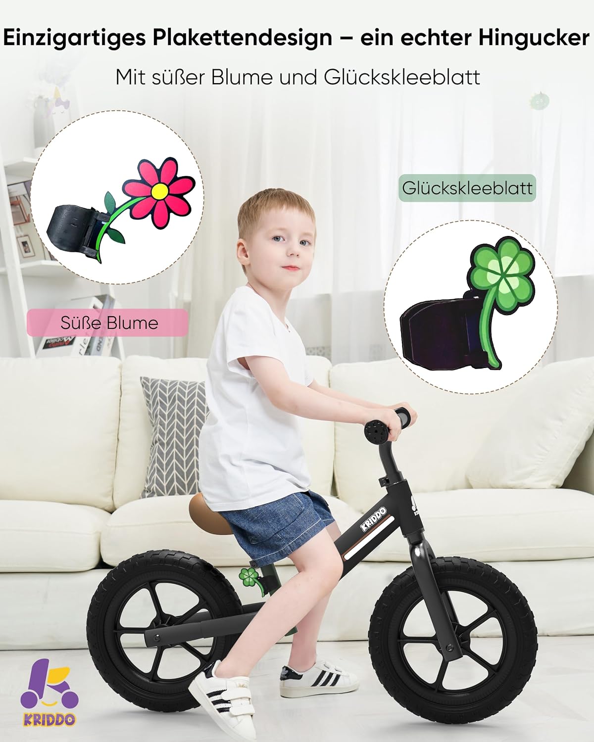 Laufrad für Kinder, Schwarz