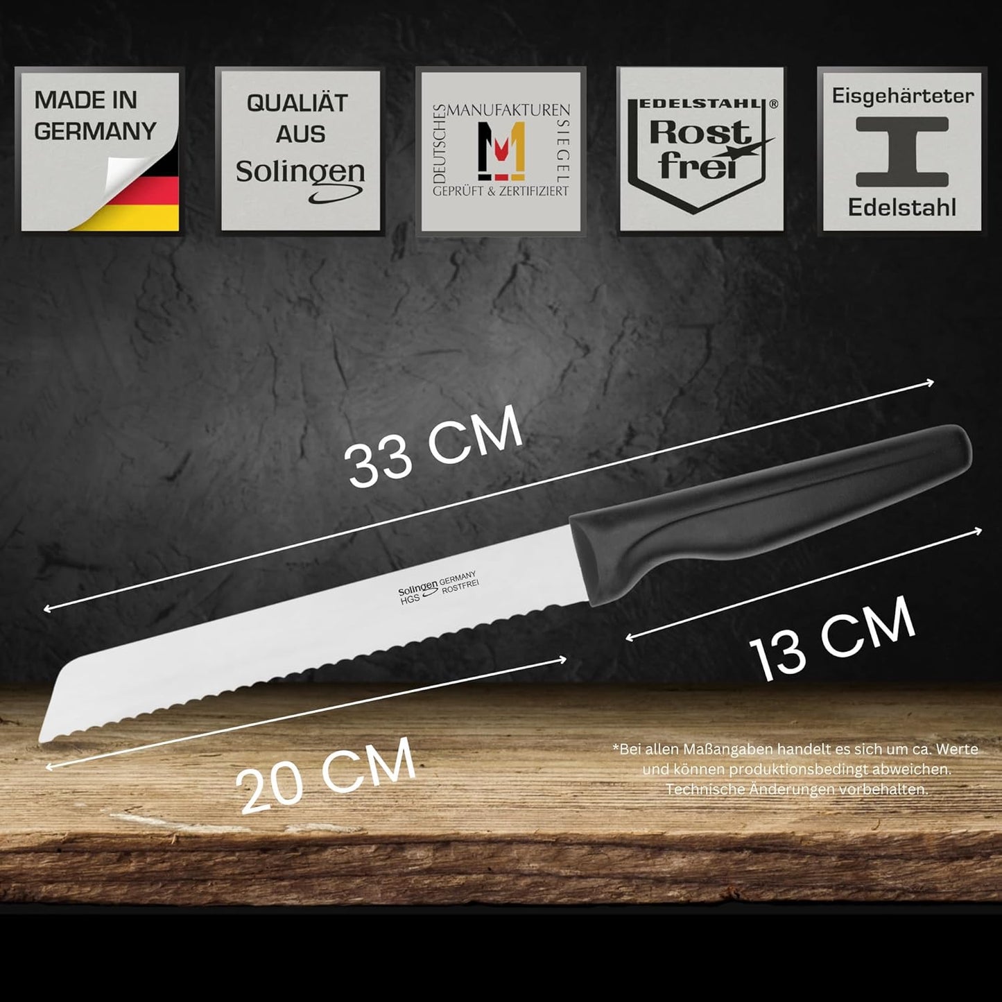 Brotmesser WAVE-LINE, eisgehärtet & scharf, WAVE BROT-MESSER