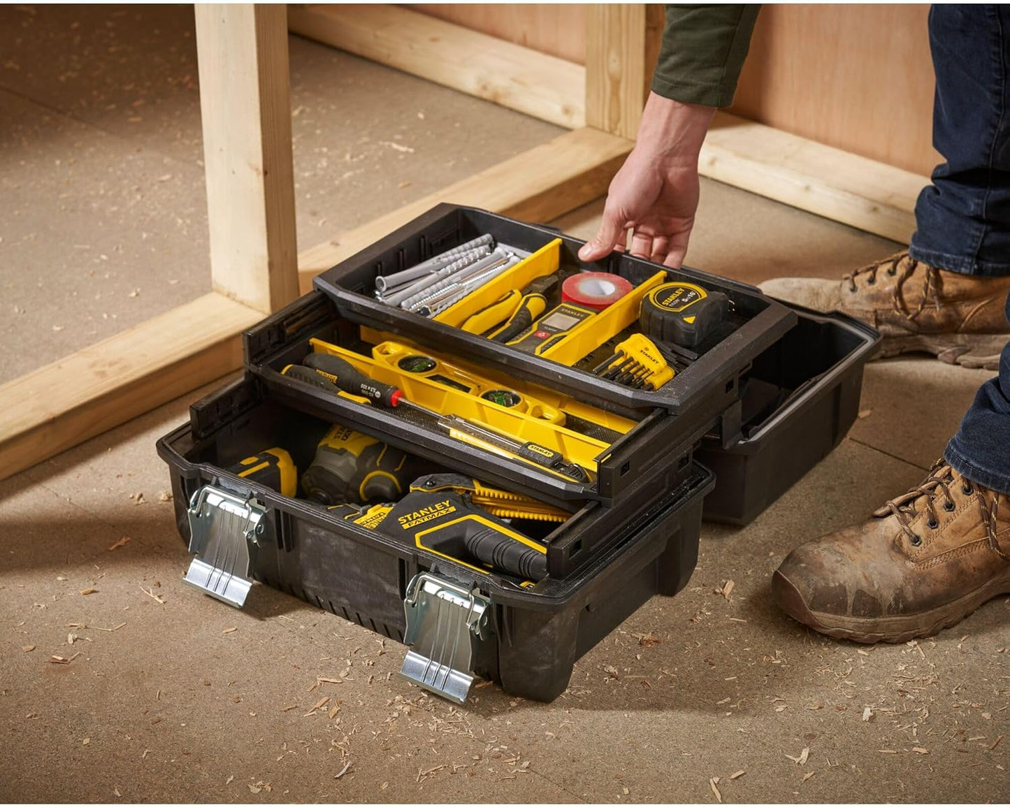 FatMax Werkzeugbox mit Schubfächern, Schwarz 46 x 24 x 31 cm