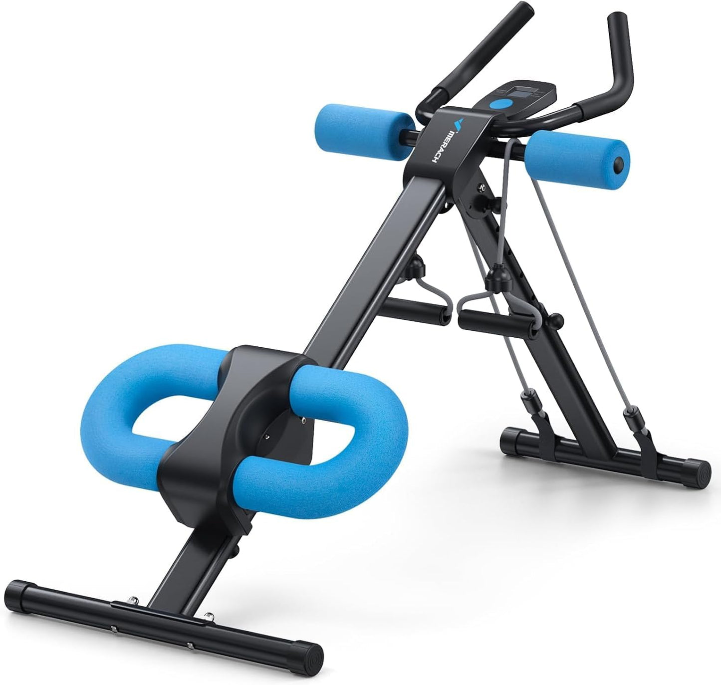 Bauchmuskeltrainer mit LCD-Monitor für Zuhause, Schwarz
