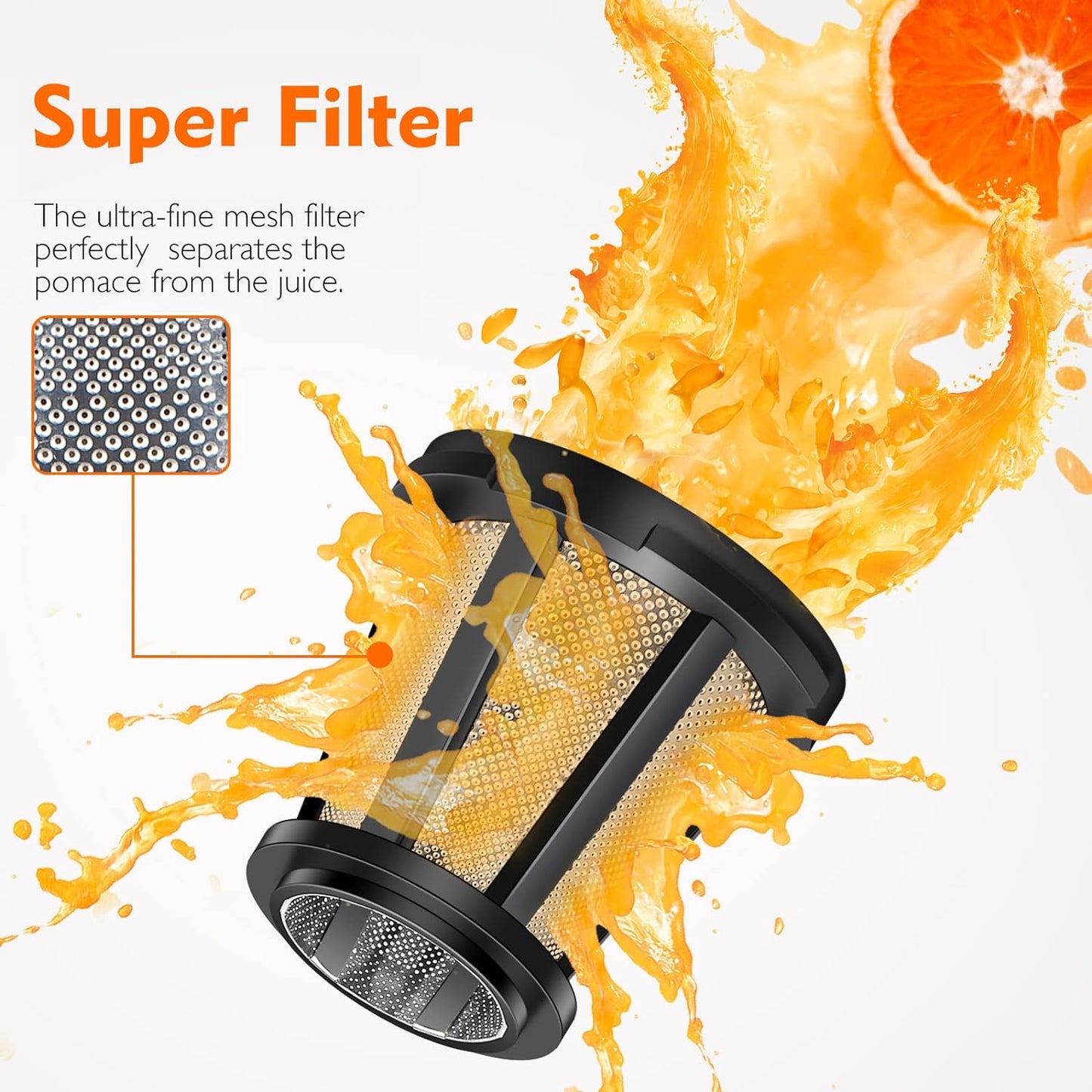 Slow Juicer, 38P x 15W x 34H CM Rot