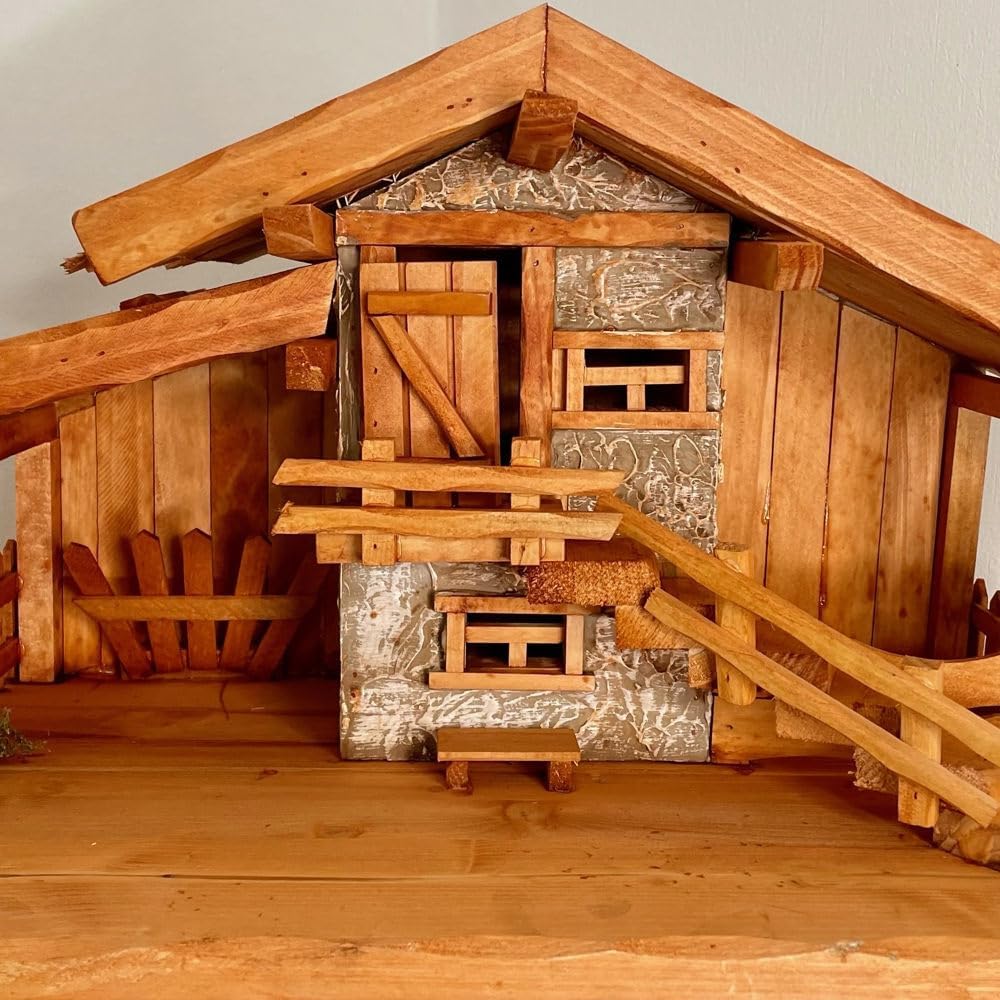 Tischkrippe aus Holz, Krippe 001
