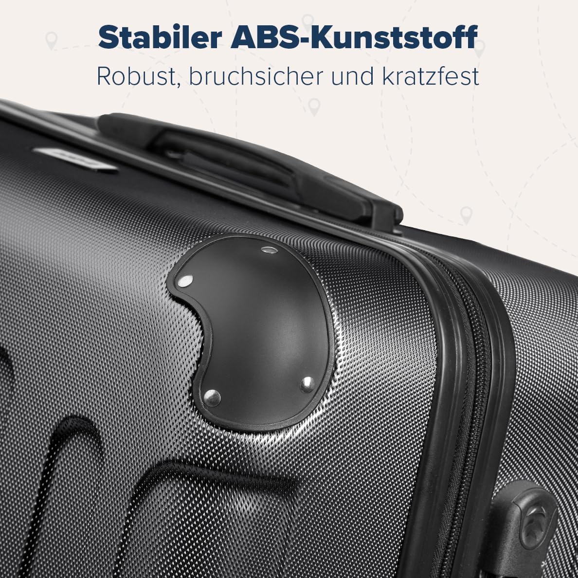 2-teiliges Hartschalenkofferset, Kofferset 2 teilig Schwarz