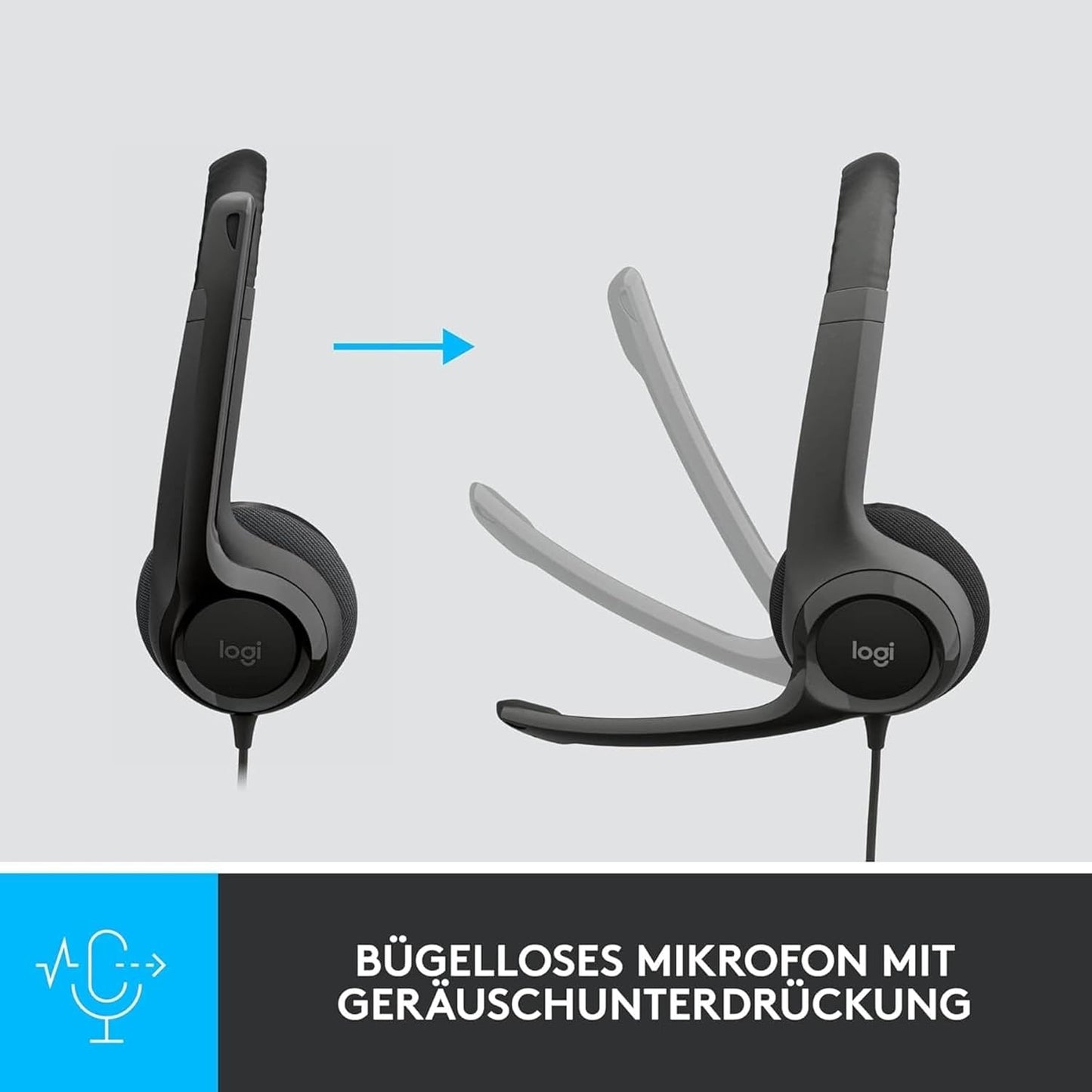 H390 Headset mit Rauschunterdrückung, H390 USB-A Schwarz