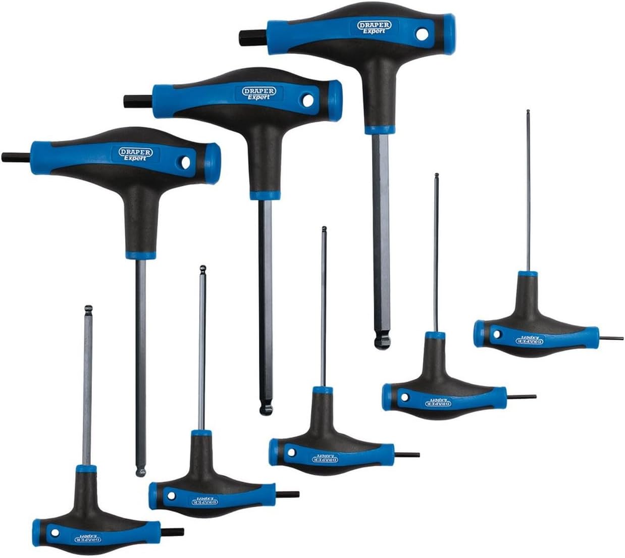 8-teiliges T-Griff Sechskant- & Kugelkopfschlüssel-Set, 1 Blau