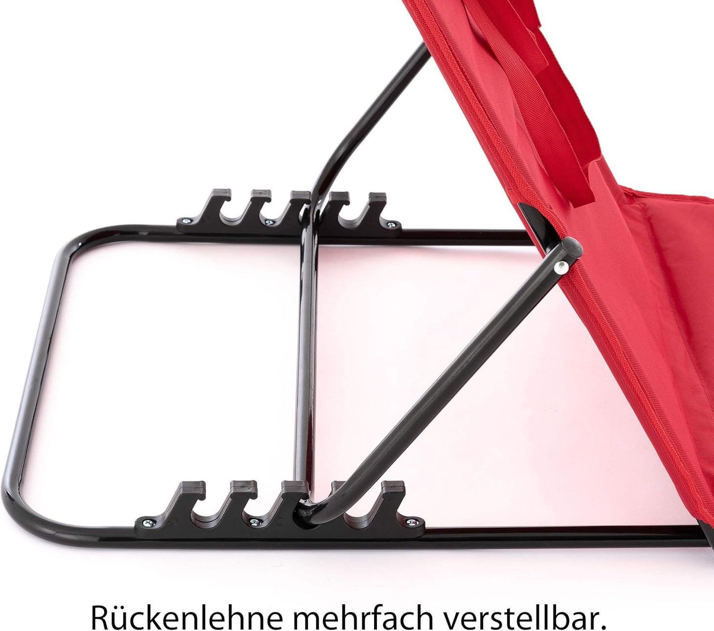 2-teiliges Strandmatten-Set mit verstellbarer Rückenlehne und Tasche, Rot