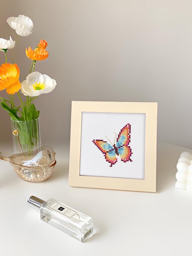 Mini Serie Diamond Painting Set mit 12 Stück, Schmetterlinge PROBLEMYOUMUSTCHECK
