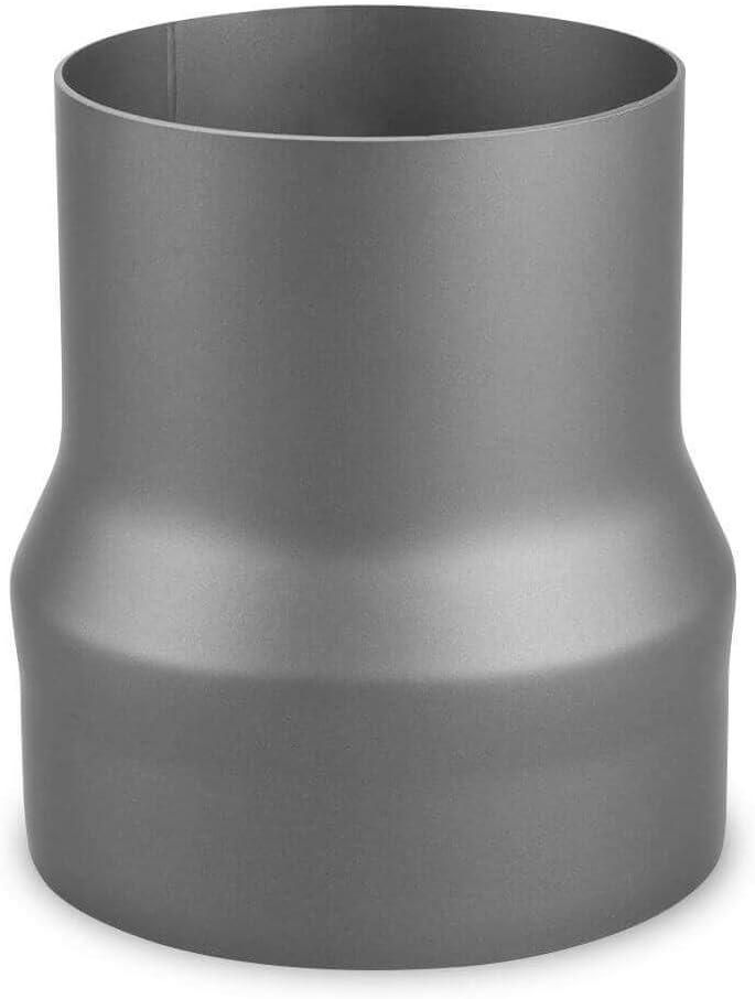 Ofenrohr Adapter-Erweiterung 160 auf 180 mm, Erweiterung 160 auf 180 Gussgrau