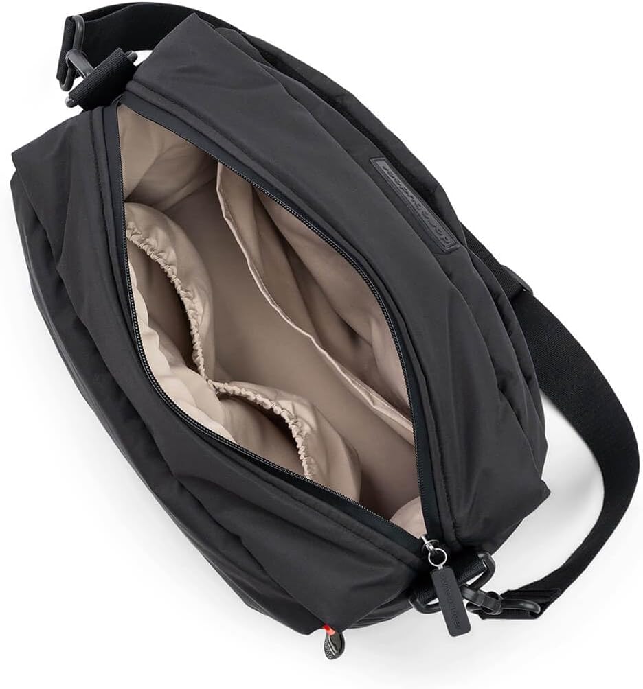 Wickeltasche mit Wickelunterlage & Haken, Schwarz