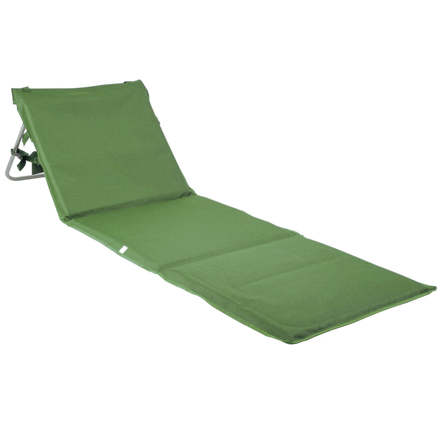 Faltbare Strandmatte mit Rückenlehne und Tragegurt, Strandmatte Khaki