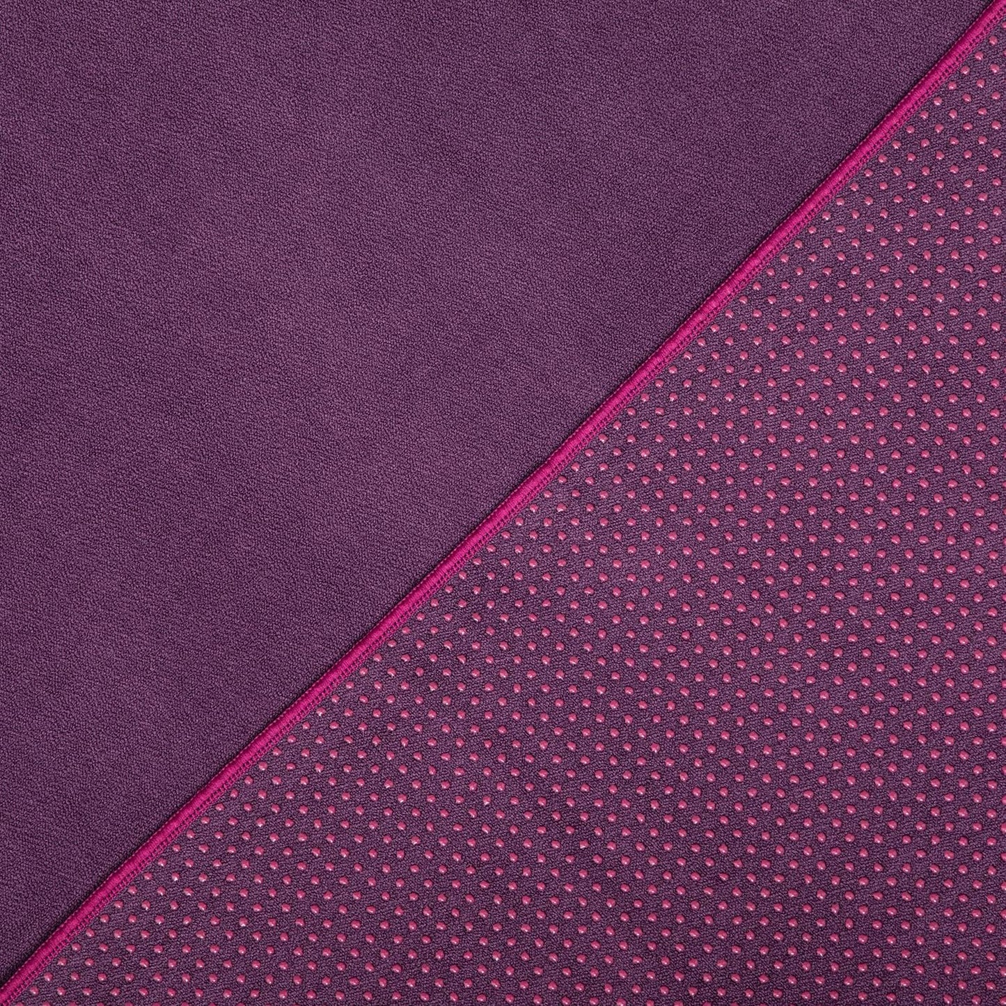 GRIP2 Yoga-Handtuch mit Anrtirutsch-Noppen, Aubergine/Lila
