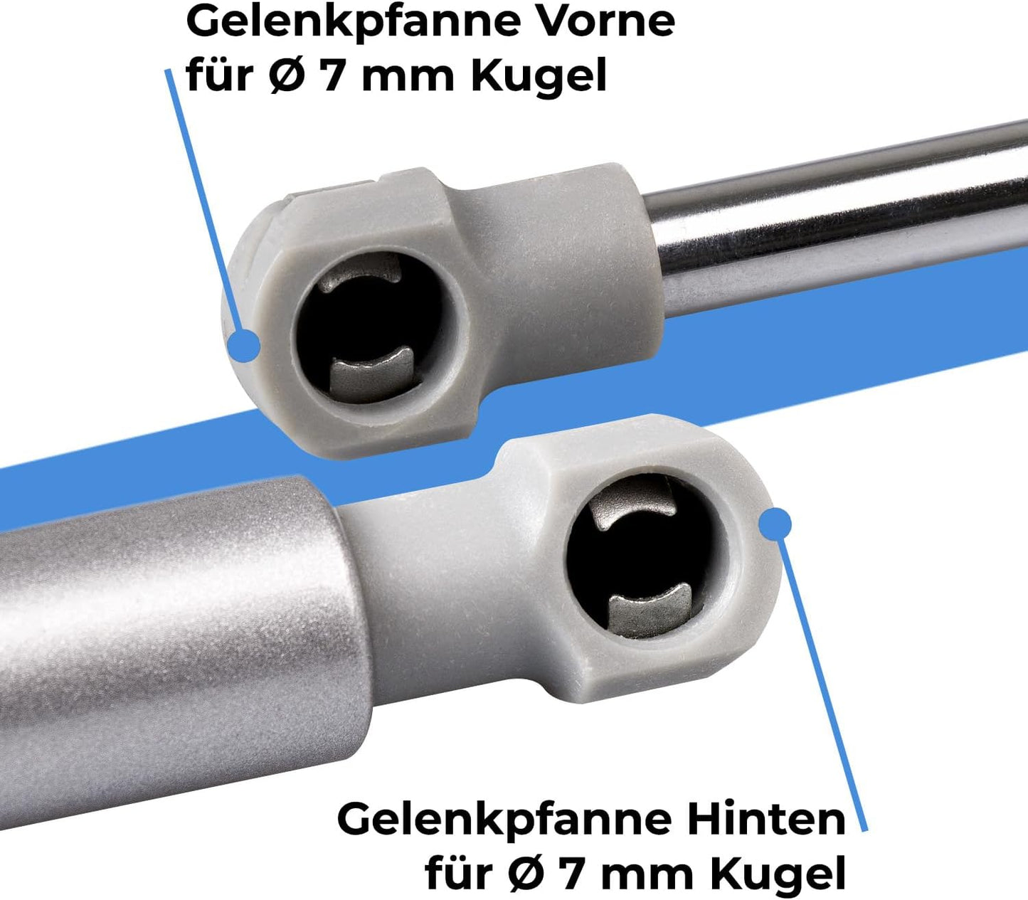 Gasdruckfeder Ersatz 2er-Set 250 N, 1 Paar 250 N