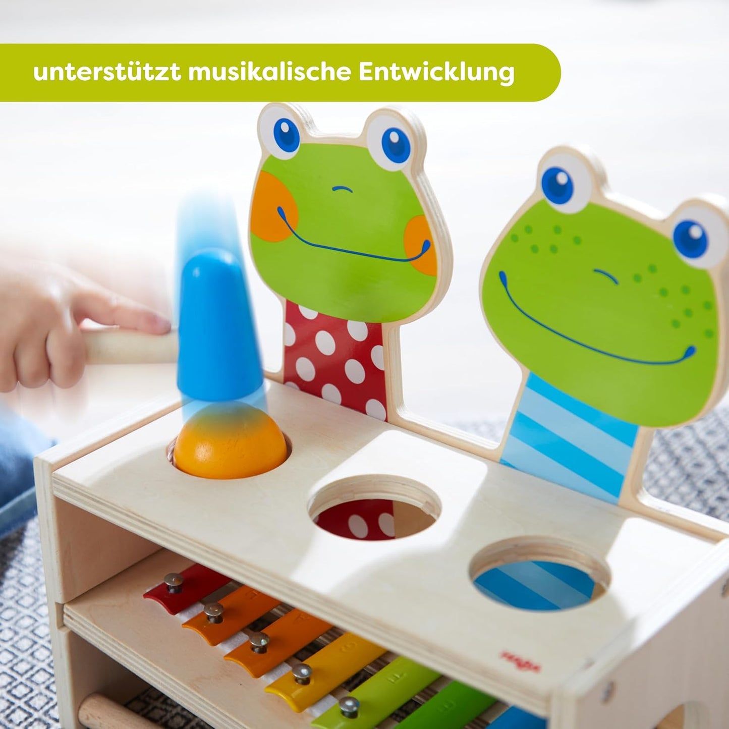 Klang-Klopfbank Froschkonzert mit Metallophon