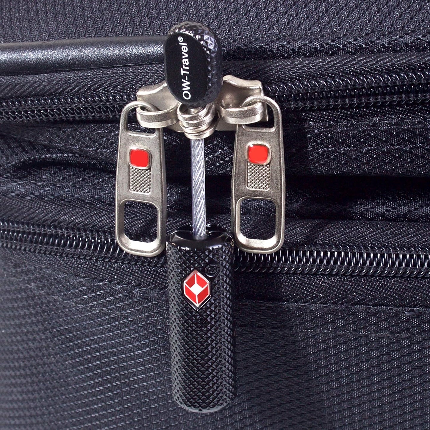 Kofferschloss, 70) Schwarz - Kabelschloss mit Schlüssel: 4 Pack