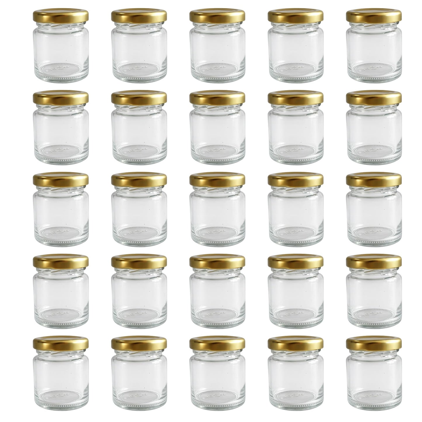 Mini Marmeladengläser Set mit Schraubdeckel, 50 ml 25