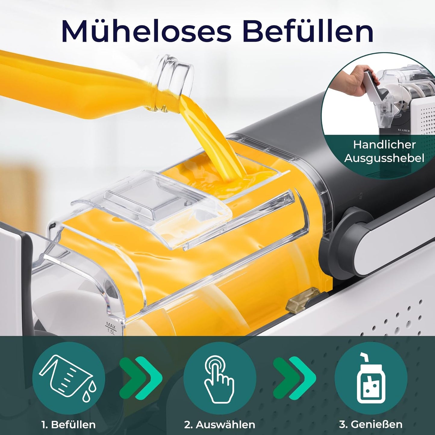 Slush Maschine mit 5 Programmen, 2L Weiß