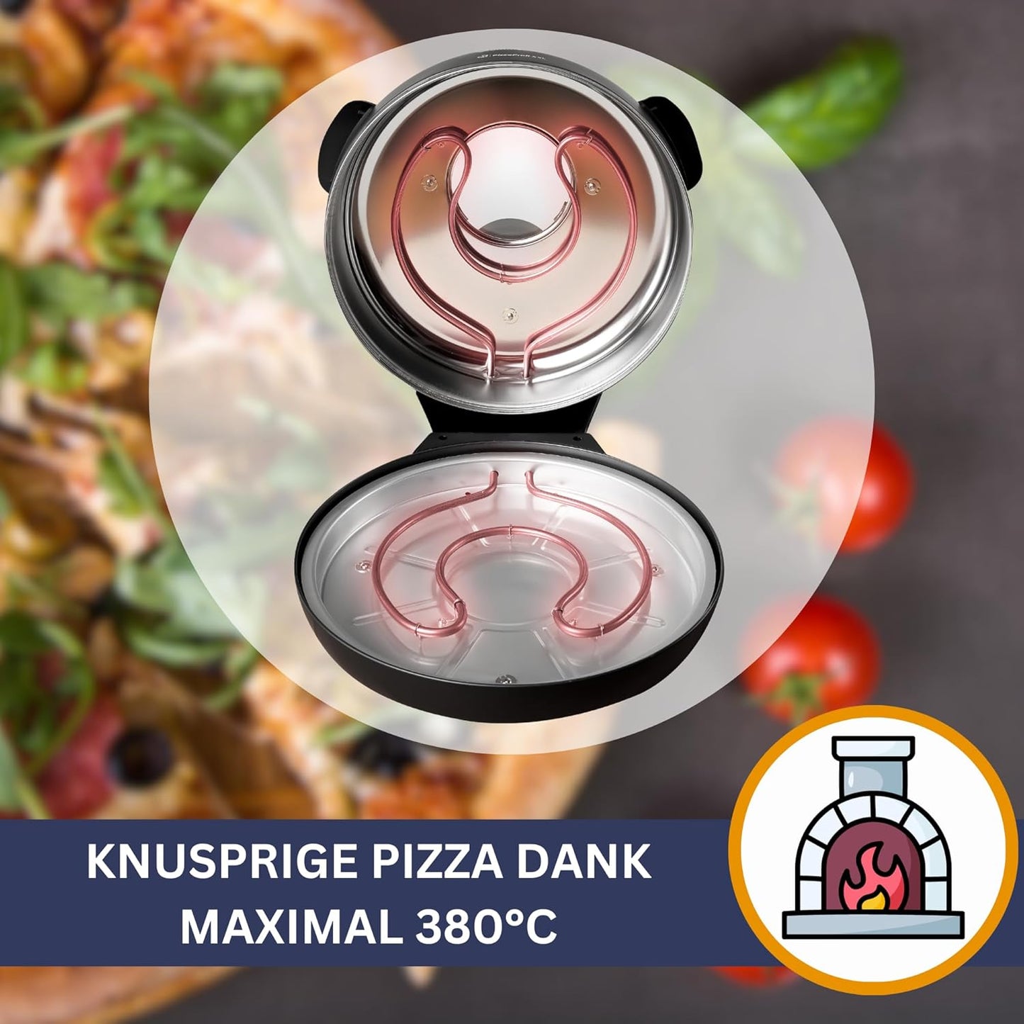 PizzaProfi Pizzaofen Set, PizzaProfi XXL 39cm