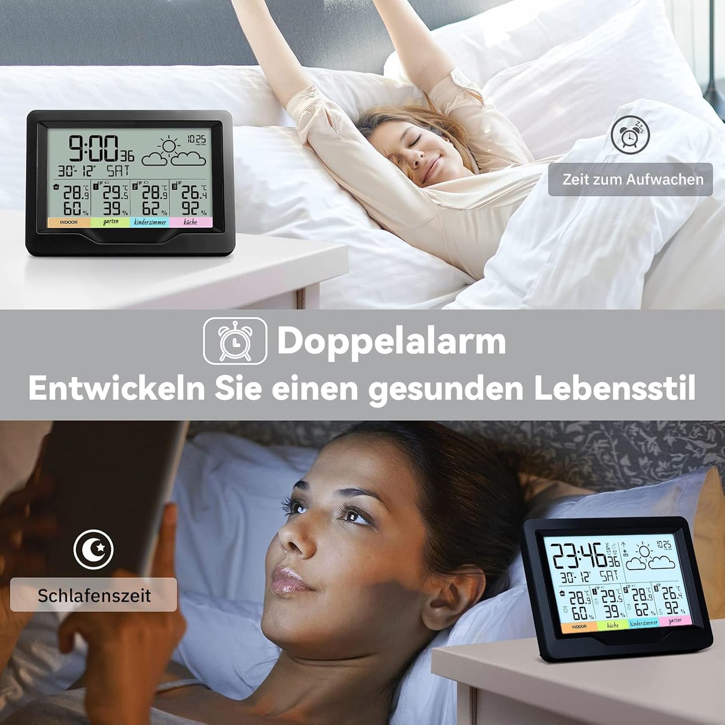 Funk-Wetterstation, Schwarz-Weiss-Bildschirm
