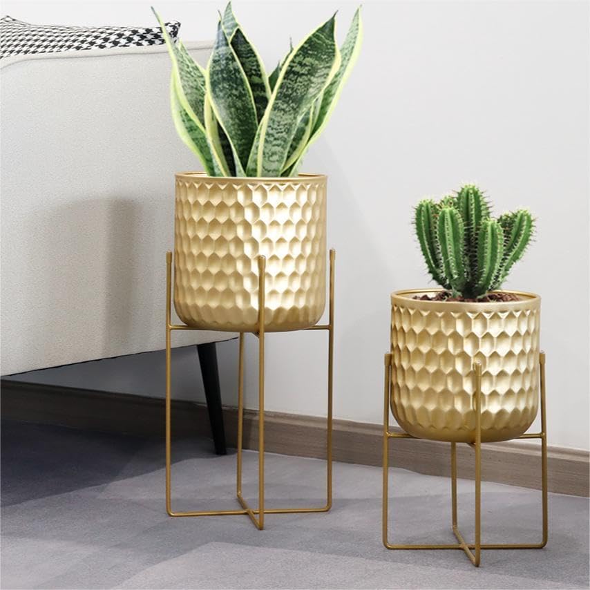 Pflanzgefäss-Set 9007, Gold