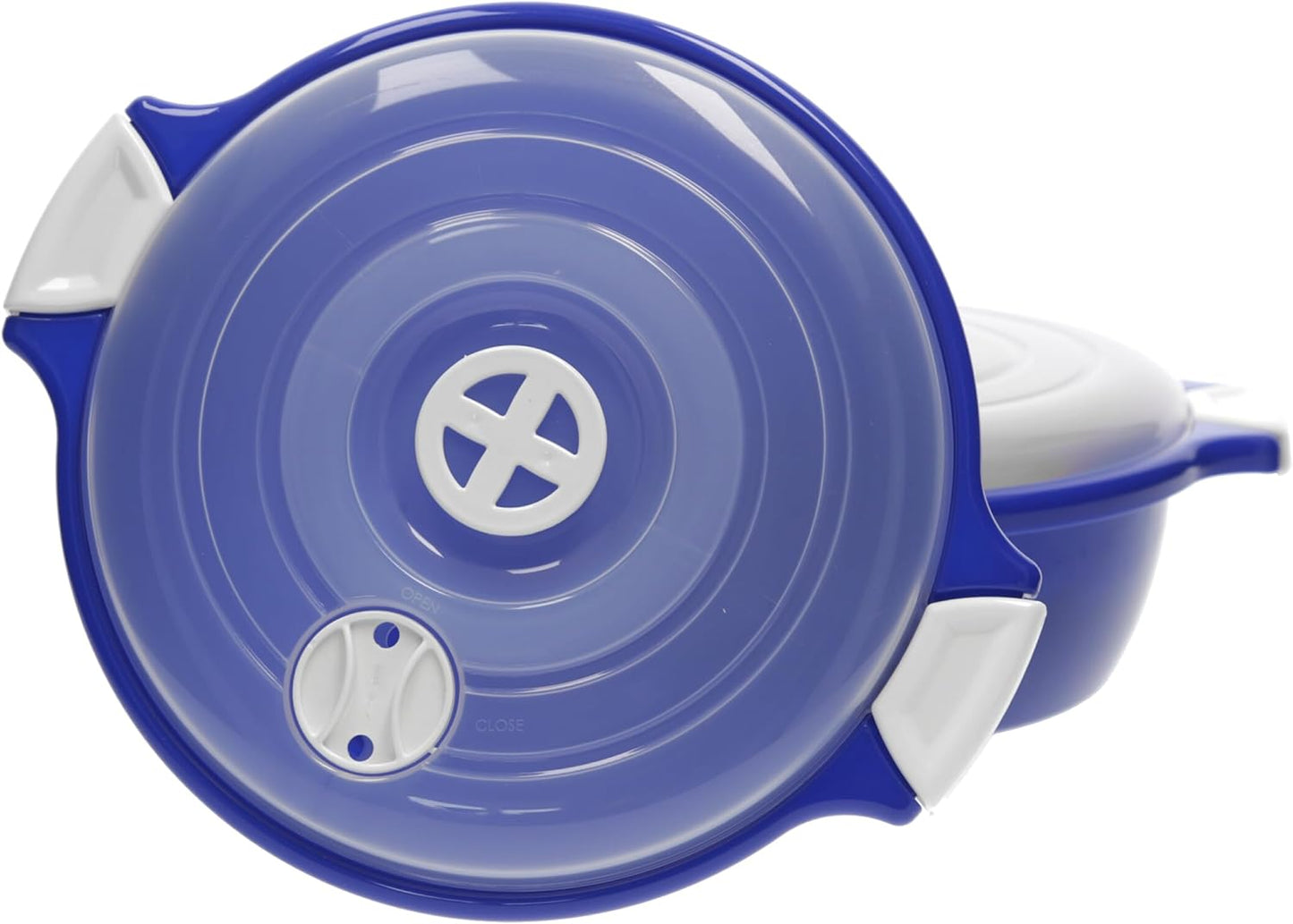 2-teiliges Mikrowellenschüssel-Set mit Dampfventil, Blau