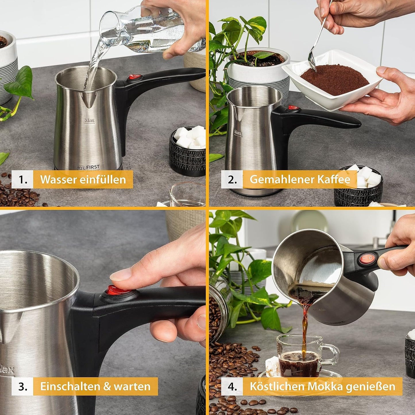 Elektrischer Türkischer Kaffeekocher, Klassisch | 3 Tassen