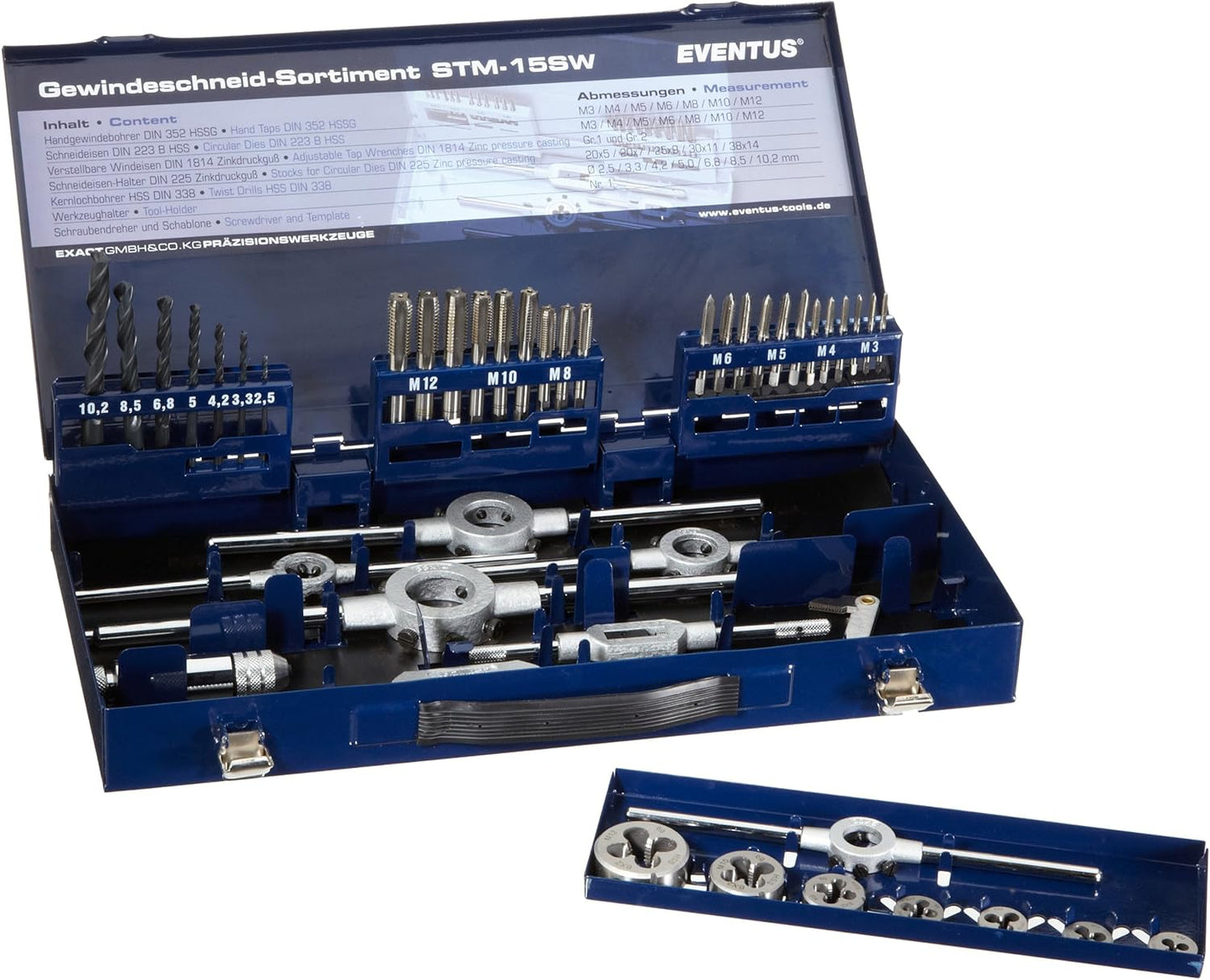 Gewindeschneidsatz 44-teilig HSS M3-M12 Set
