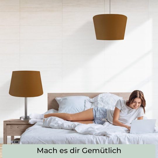 Lampenschirm, Braun XL = ØU: 30cm | ØO: 23cm | H: 18cm