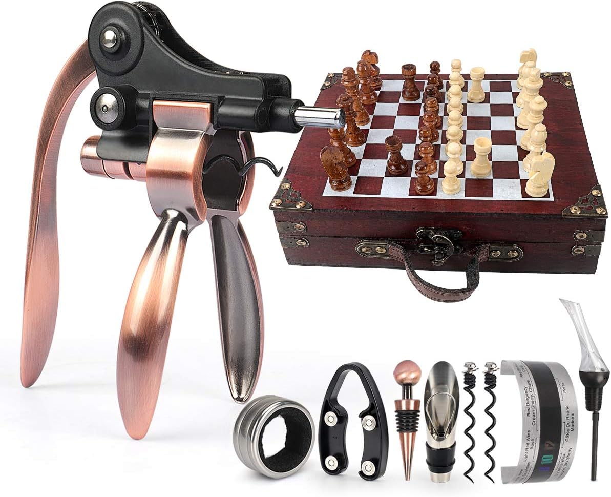 Korkenzieher Geschenkset in Holzkiste (Sommelier-Set), Style 01