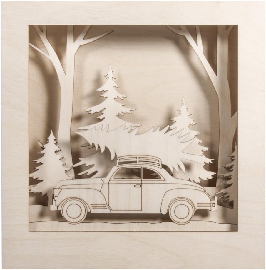 Holzbausatz 3D-Motivrahmen, Auto, Auto