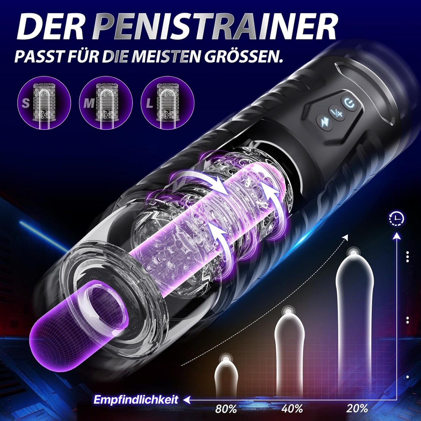 Masturbator mit App-Steuerung & 7 Modi