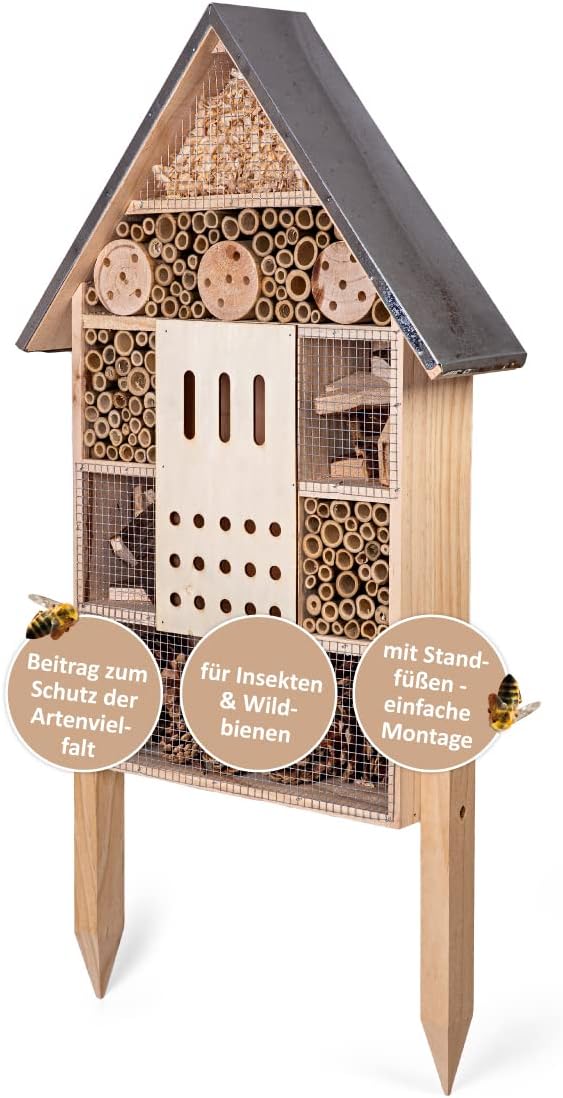 Insektenhotel XXL stehend mit Erdspiess