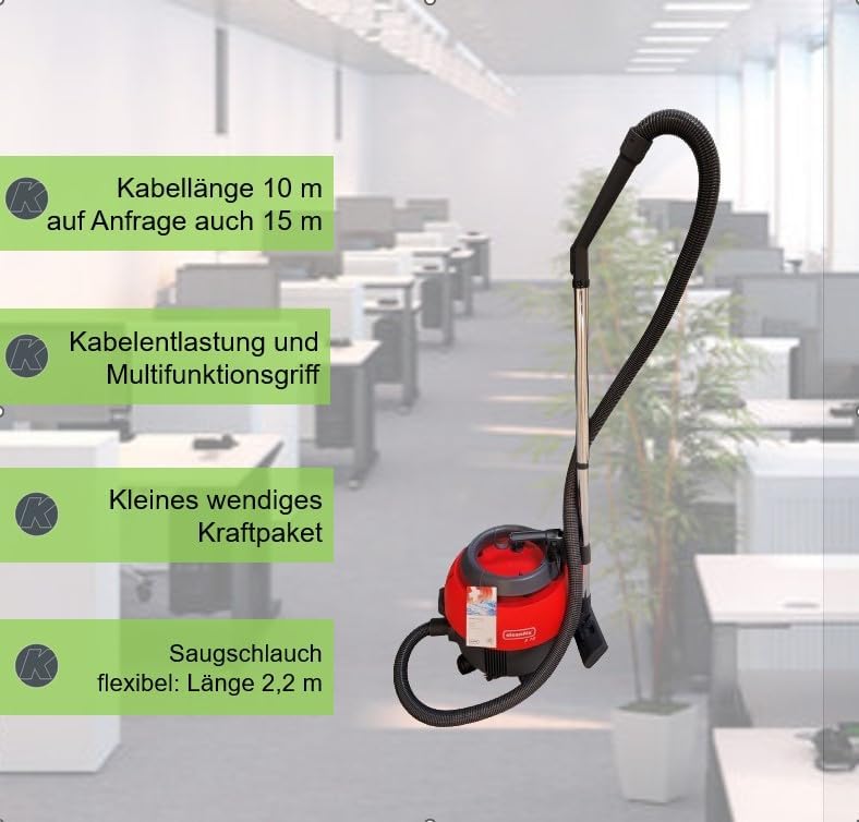 S10 Plus Trockensauger mit 10 m Kabel, Rot
